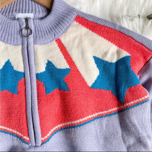 Urban Outfitters BDG Sweater Jesse Half Zip Purple Medium NWT - Picture 12 of 12